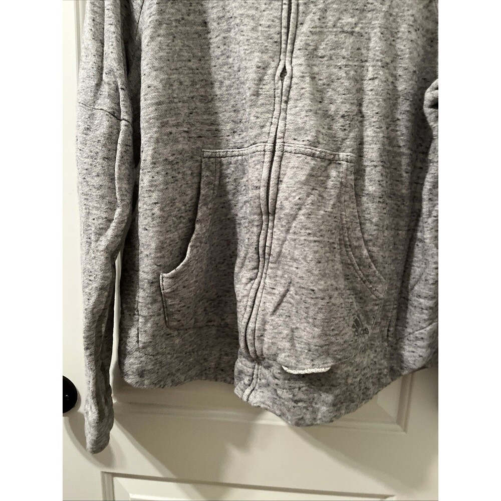Adidas Women's Full Zip Sweatshirt Hoodie Jacket Size Unknown Gray - Picture 7 of 14